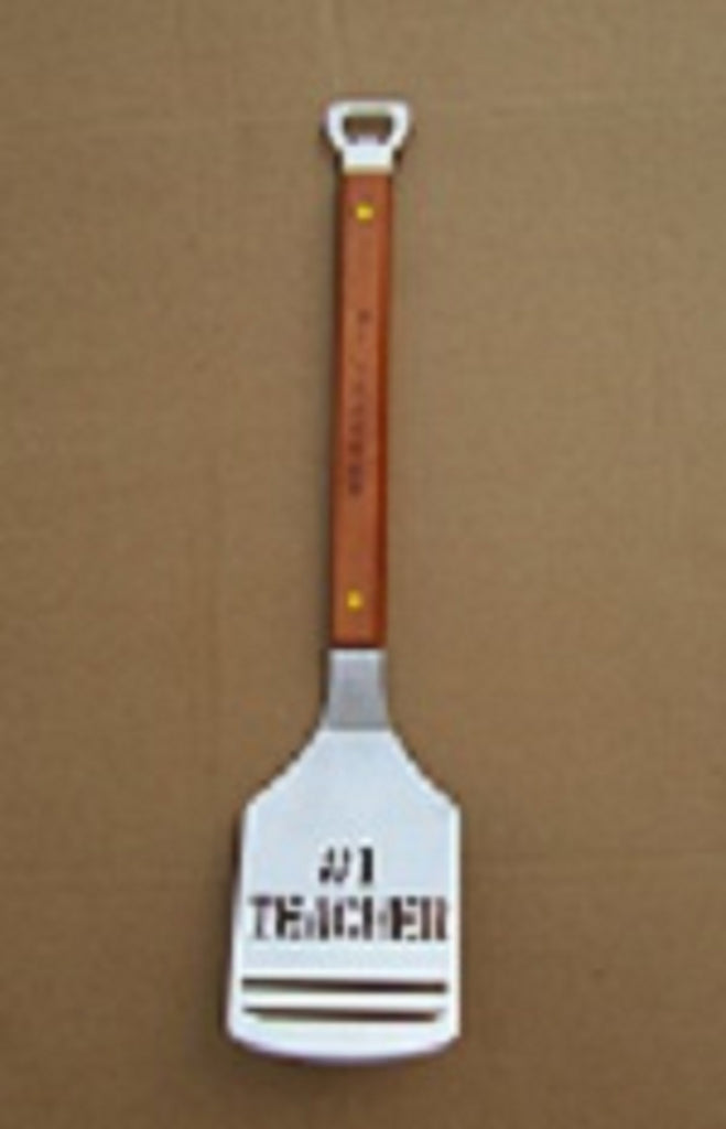 NO #1 TEACHER GRILLING SPATULA BBQ TAILGATING SPORTULA NUMBER 1 GIFT