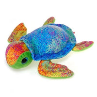 SCRIBBLIEEZ BLUE SEA TURTLE BIG EYED 12"  FIESTA PLUSH TOYS
