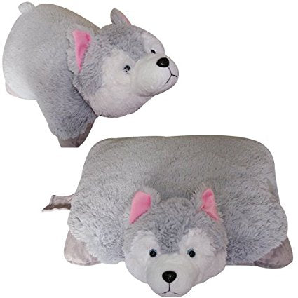 LARGE HUSKY PET PILLOW 18" inches, My Puppy Gray Dog