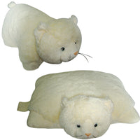 LARGE WHITE CAT PET PILLOW 18" inches, My Friendly Kitty Toy