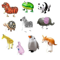 SET OF 10 COLORFUL ZOO ANIMAL WALKING BALLOON PET AIR FOIL HELIUM BIRTHDAY PARTY