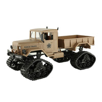 Tan/Cream Military Army Truck 1:16 4WD Tracked Wheels Crawler Off-Road Car RC