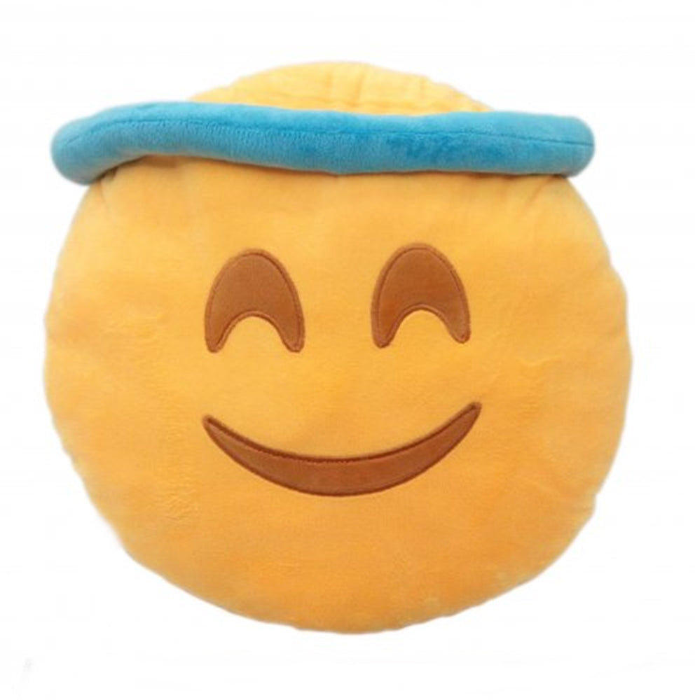ANGEL EMOTICON PLUSH PILLOW, 12" INCHES