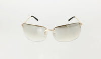 CLEAR LENS METAL GOLD HALF FRAME PRESCRIPTION SUN-GLASSES UNISEX MENS WOMENS NEW