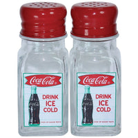 Coca-Cola Glass Salt&Pepper Shaker Set Fishtail Retro Bottle Arciform Bottle Ice