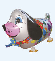 SILVER COLORFUL DOG WALKING BALLOON ANIMAL