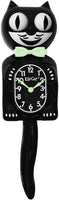 Classic Vintage Retro Kit-Cat Klock 15 1/2" Black Glow In Dark Clock Rolling Boy