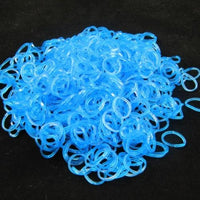 GLITTERED LIGHT BLUE 600 Pcs Bag DIY LOOM RUBBER BAND REFILLS