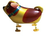 GOLD FUNNY DOG WALKING BALLOON ANIMAL