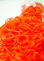 ORANGE 600 Pcs Bag DIY LOOM RUBBER BAND REFILLS