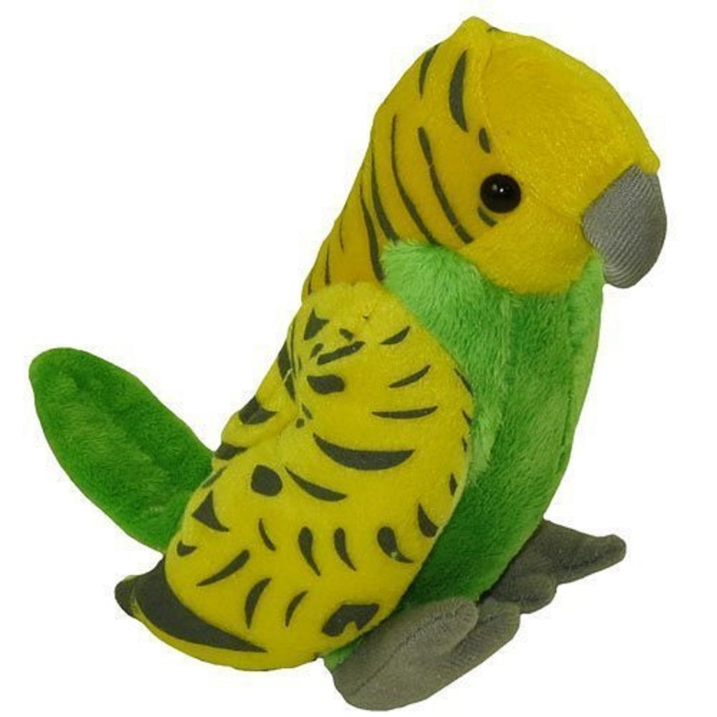 Fiesta Toys Green/Yellow Parakeet Bird 6" Inches Stuffed Animal My Plush Pillow