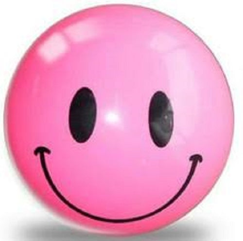 SMILE FACE EMOTICON SPLAT BALL (STRESS BALL, SQUEEZE BALL) PINK