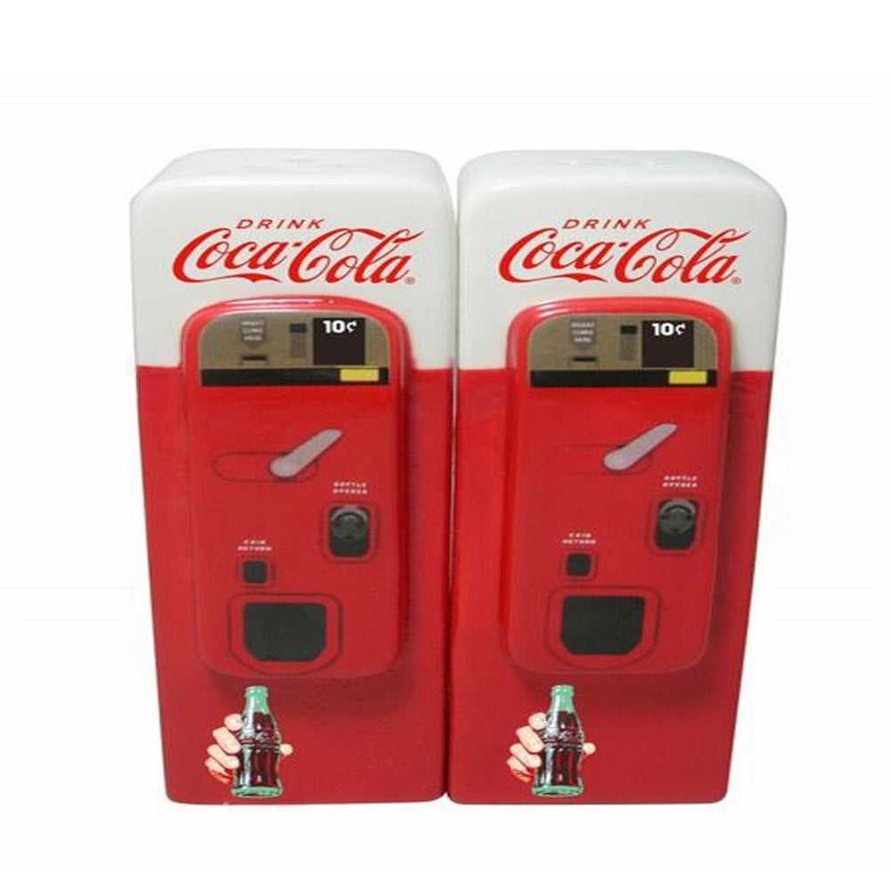 LICENSED Coca-Cola Vending Machine Salt & Pepper Shaker Fishtail Bottle Retro Arciform Ice