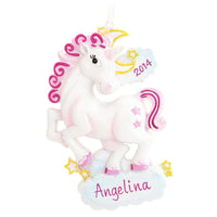 Unicorn Personalized Christmas Tree Ornament X-mass Noel Gift Xmas Holiday New